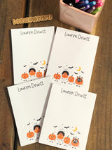Halloween Pumpkin Pals Personalized Notepad