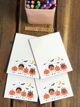4 Jack o Lantern Pals Small Notepads