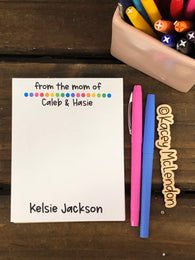 BCBS Mom Polkadot Line Small Personalized Notepad