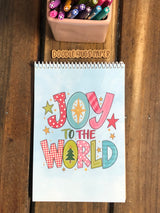 Colorful Joy to the World Christmas Notebook