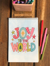 Colorful Joy to the World Christmas Notebook