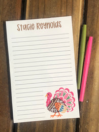 Colorful Turkey Personalized Notepad