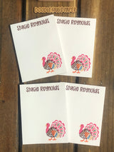 Colorful Turkey Personalized Notepad