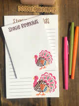 Colorful Turkey Personalized Notepad