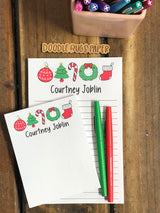 Christmas Icons Personalized Notepad