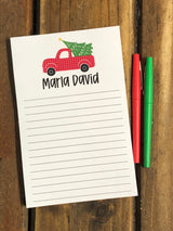 Truck with Tree Personalized Notepad
