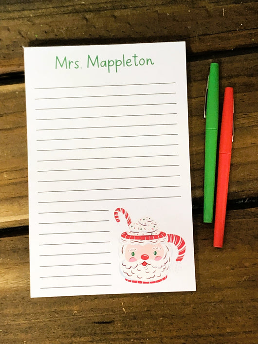 Santa Mug Personalized Notepad
