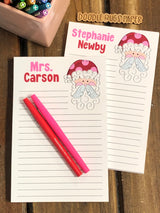 Whimsy Santa Personalized Notepad