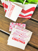 Pink Santa Christmas Gift Tags