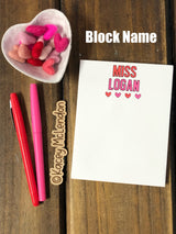 Small Personalized Notepad ♥ Valentine ♥ MONTHLY SPECIAL