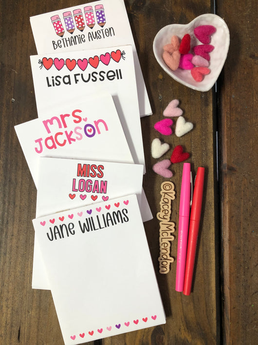 Small Personalized Notepad ♥ Valentine ♥ MONTHLY SPECIAL