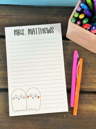 Ghosts Halloween Personalized Notepad