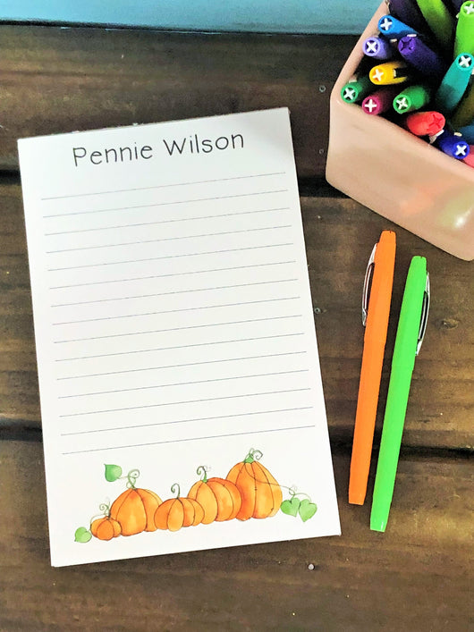 Pumpkin Patch Personalized Notepad