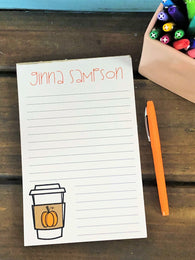 Pumpkin Spice Personalized Notepad
