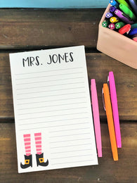 Witch's Feet Personalized Notepad