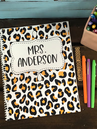 Halloween Leopard Personalized Side Spiral Notebook