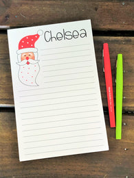 Swirly Santa Personalized Notepad