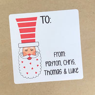 Santa in the Hat Christmas Stickers