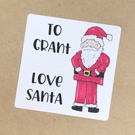 Standing Tall Santa Christmas Stickers