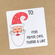 Swirly Santa Christmas Stickers