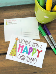 Happy Christmas Teacher Postcards