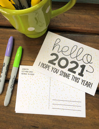 Hello New Year Postcards