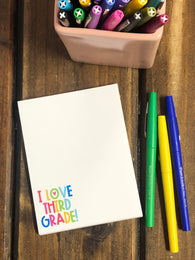 RTS: I Love Third Grade Small Notepad
