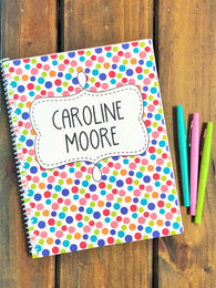 Circus Dots Side Spiral Notebook