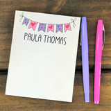 Doodle Heart Bunting Personalized Notepad