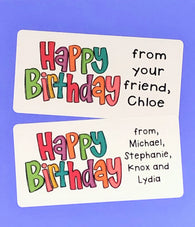 Happy Birthday Bright Stickers