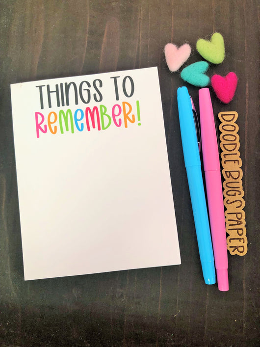 RTS: Things to Remember Small Notepad