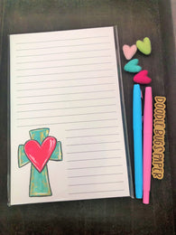RTS: Cross with Heart Large Notepad