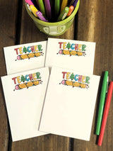 4 Christmas Teacher Small Notepads