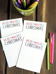 4 Merry ♥ Merry Christmas Small Notepads