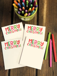 4 Merry Christmas Small Notepads