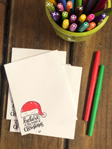 4 Santa Hat Believe in the Magic of Christmas Small Notepads