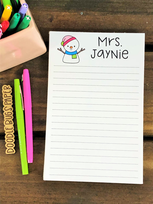 Little Snowman Personalized Notepad