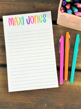 Girly Name Personalized Notepad