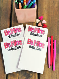 Be Mine Valentine Set of 4 Small Notepads