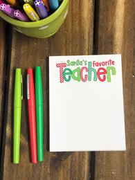 RTS: Santa's Favorite Teacher Small Notepad