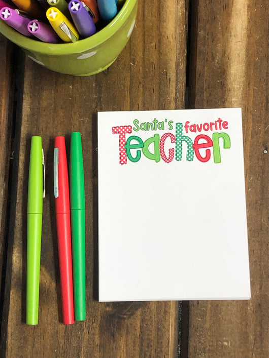 RTS: Santa's Favorite Teacher Small Notepad