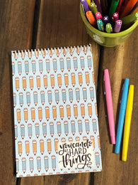 RTS: Pencils You Can Do Hard Things Spiral Notebook