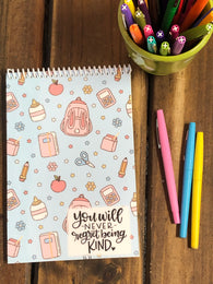 RTS: School Supplies You Will Never Regret Being Kind Spiral Notebook