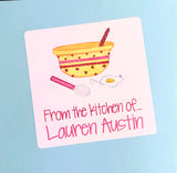 Mixing Bowl Kitchen Square Stickers