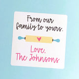 Rolling Pin Kitchen Square Stickers