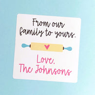 Rolling Pin Kitchen Square Stickers