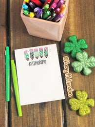 St. Patrick's Day Pencil Small Notepad