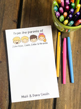 Kid Faces Mom Personalized Notepad