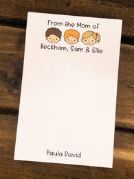 Kid Faces Mom Personalized Notepad
