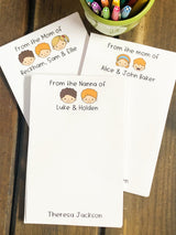 Kid Faces Mom Personalized Notepad